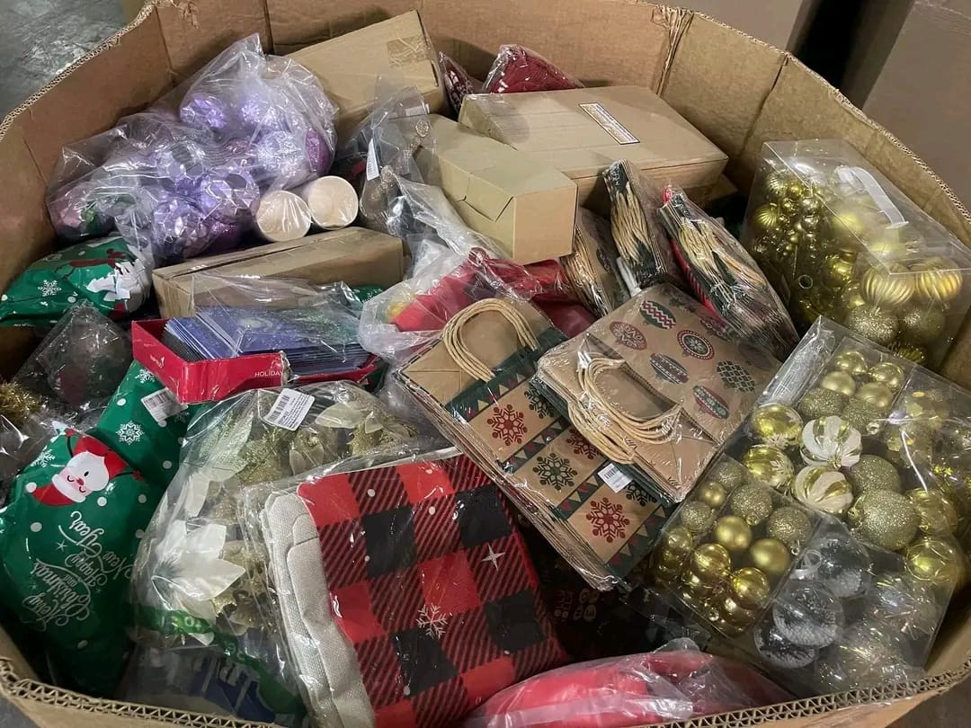 Pallets-Of-Christmas-Decor.jpeg Pallets Of Christmas Decor - Image 1